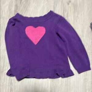 4/$30 Place Purple Kids Top with Pink Heart 18-24M